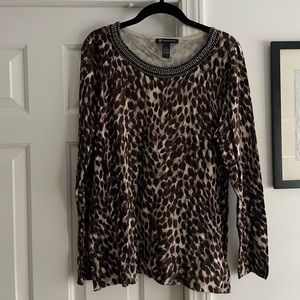 INC leopard print shirt